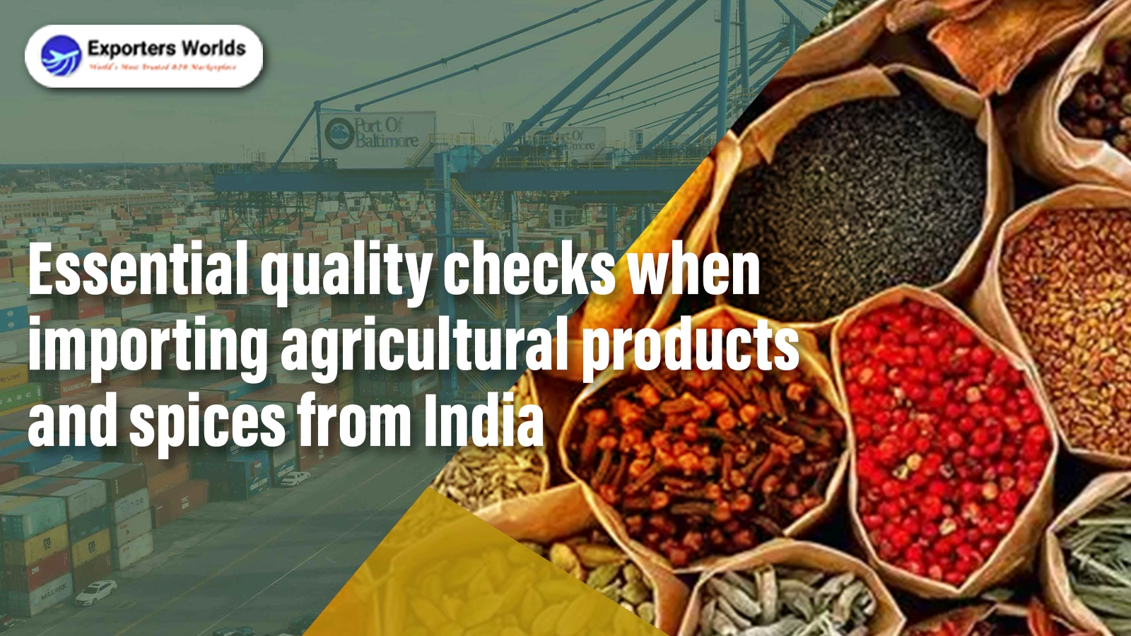 Essential quality checks when importing agricultural products and spices from India