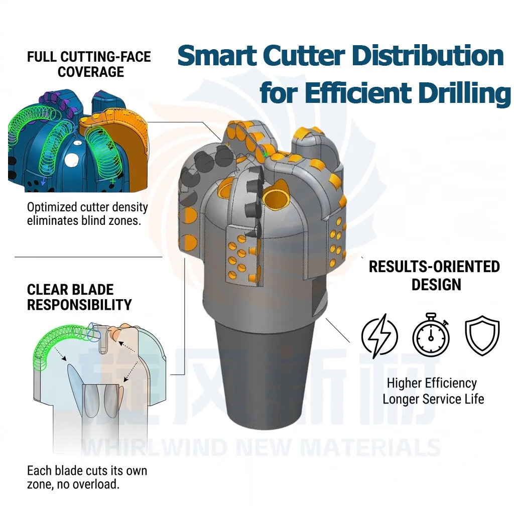 PDC Drill Bit for Water Well, Mining &amp; Oil Drilling - Steel/Matrix Body, In-House Cutters
