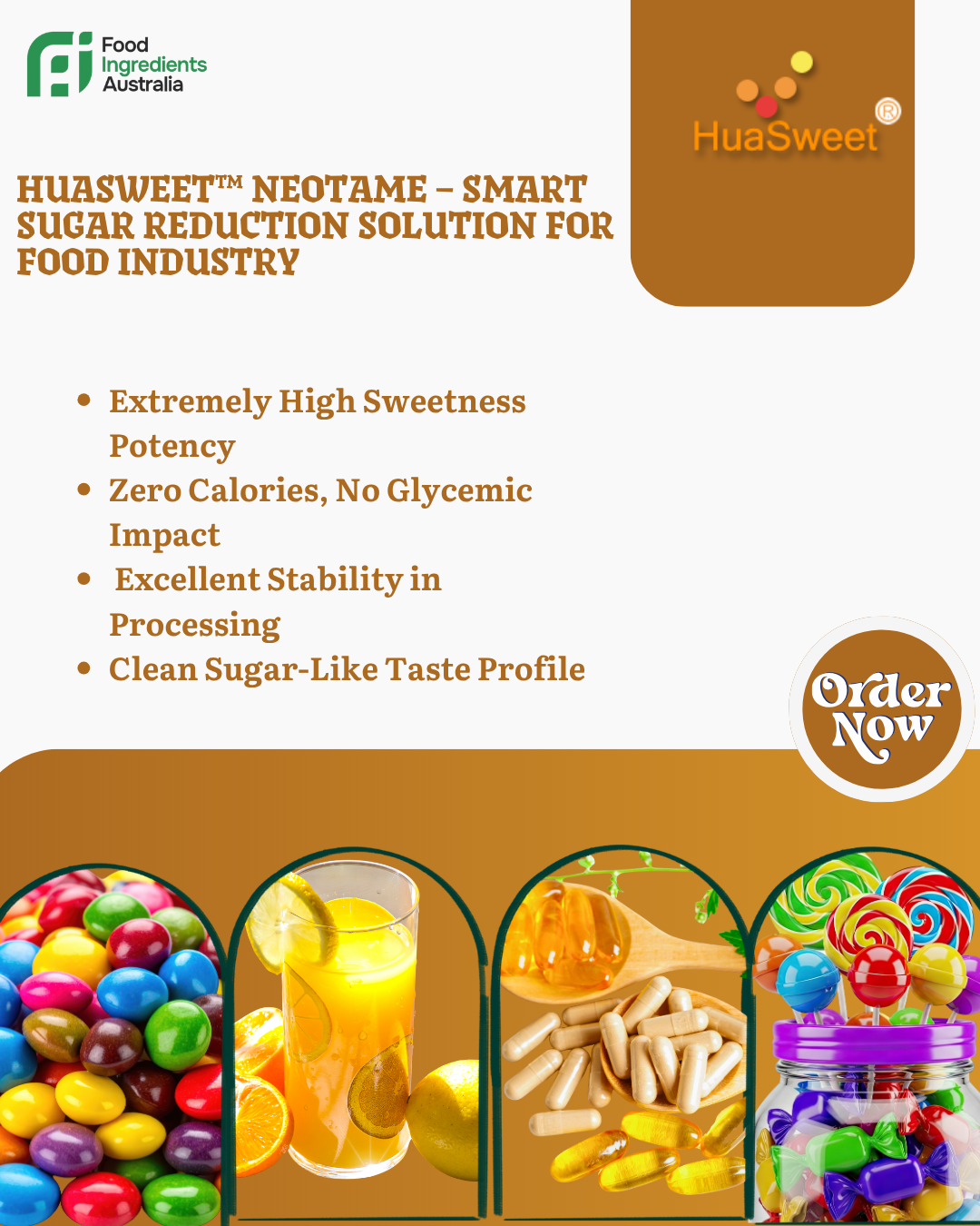 Neotame Bulk Supplier in Australia | HuaSweet High Intensity Sweetener E961 8000X Sugar Substitute Powder