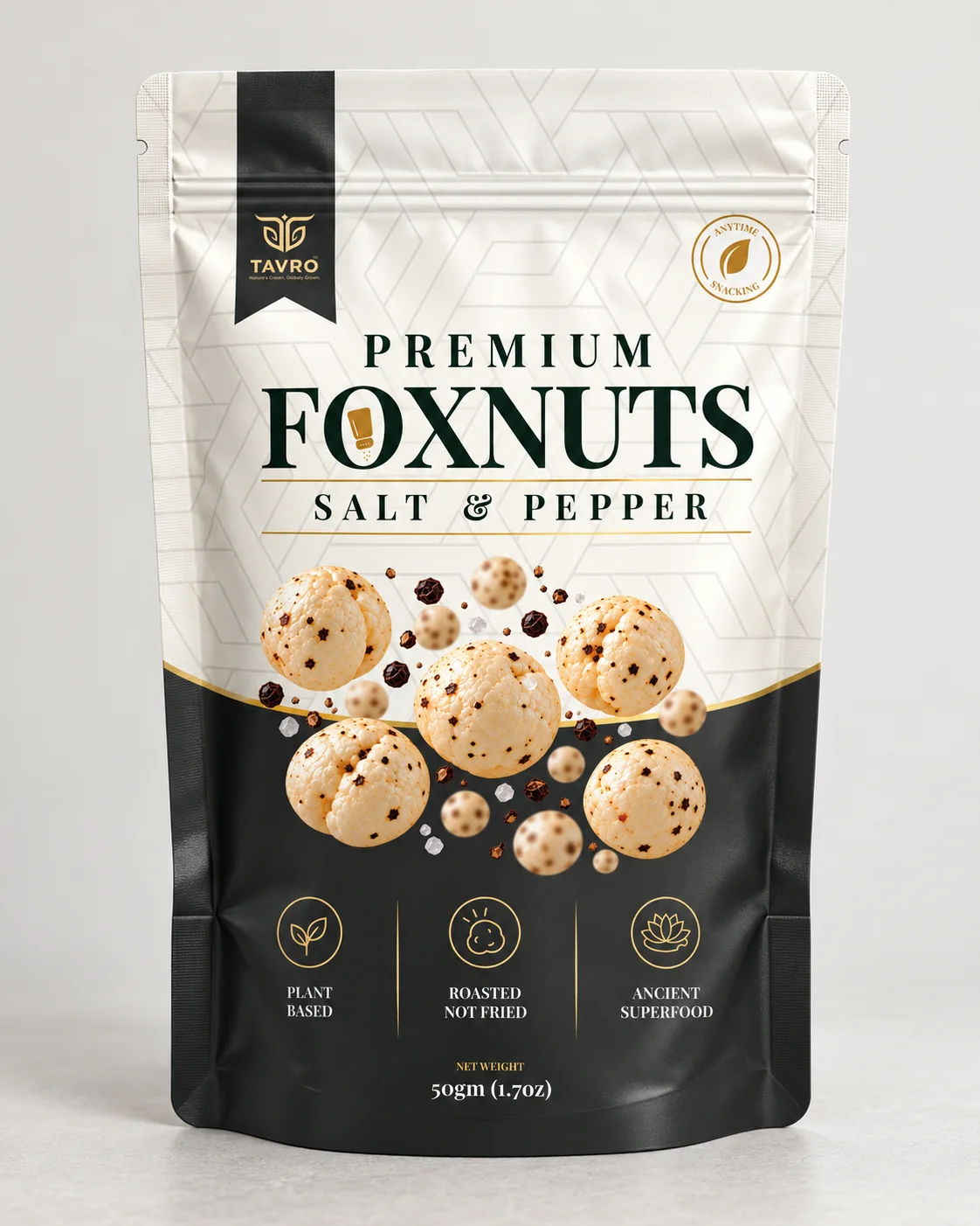 TAVRO Salt &amp; Pepper Makhana (Fox Nuts