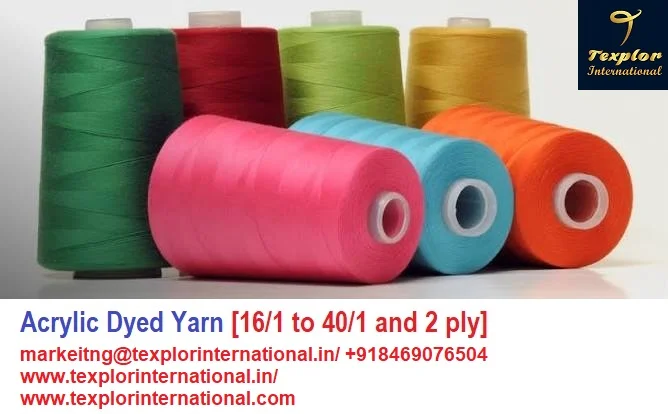 Acrylic Raw White and Dyed Yarn