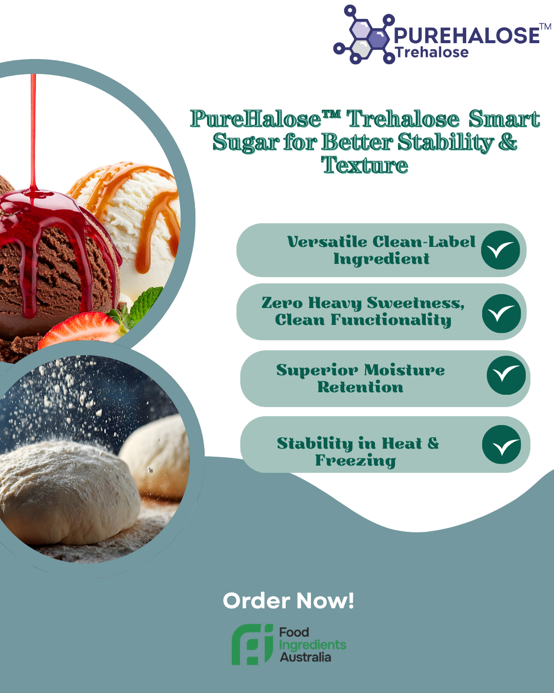 Trehalose Bulk Supplier in Australia | PUREHALOSE™ Food Grade Humectant Powder for Bakery &amp; Food Industry