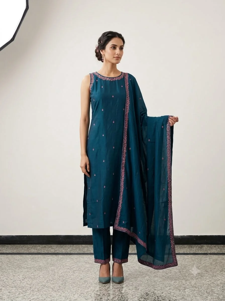 Sleeveless suit, sleeves available