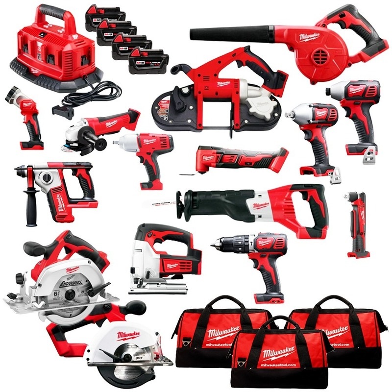 Original 100% Available NEW Special Authentic Milwaukees 2695-15 M18 18V Cordless Lithium-Ion Combo Tools Kit 15Pieces
