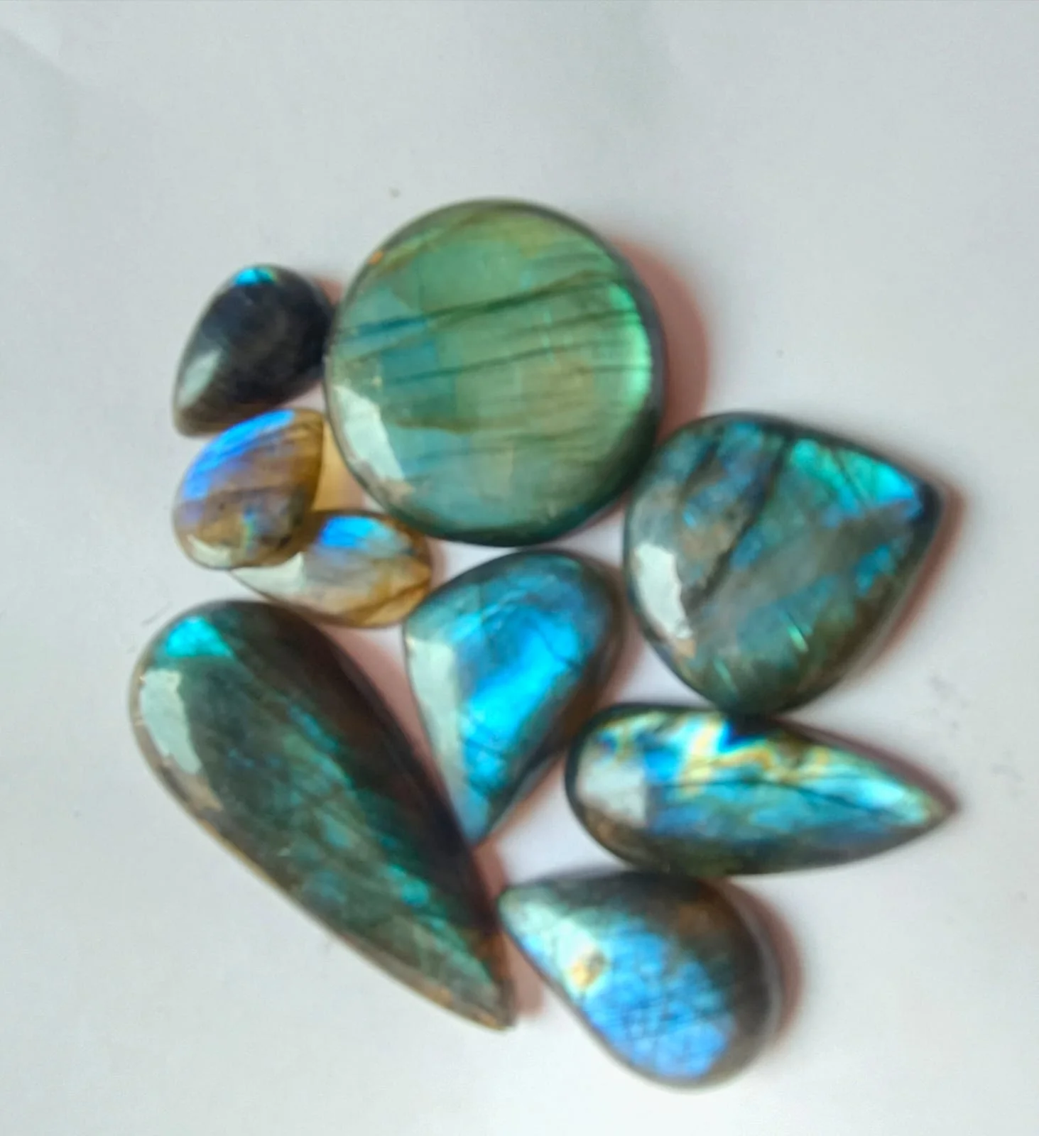 Multi flace Labradorite cabochon