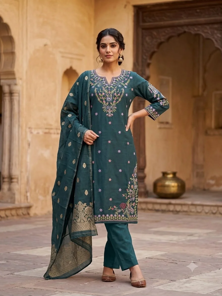 Heavy emroidery suit