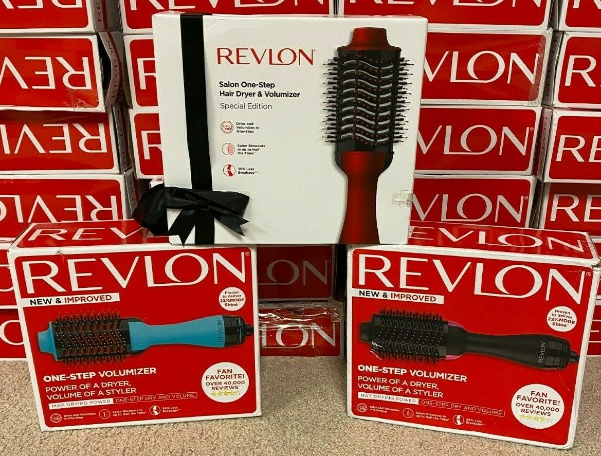 REVLON One-Step Hair Dryer And Volumizer RVDR5222 Blue, Black, NEW BULK