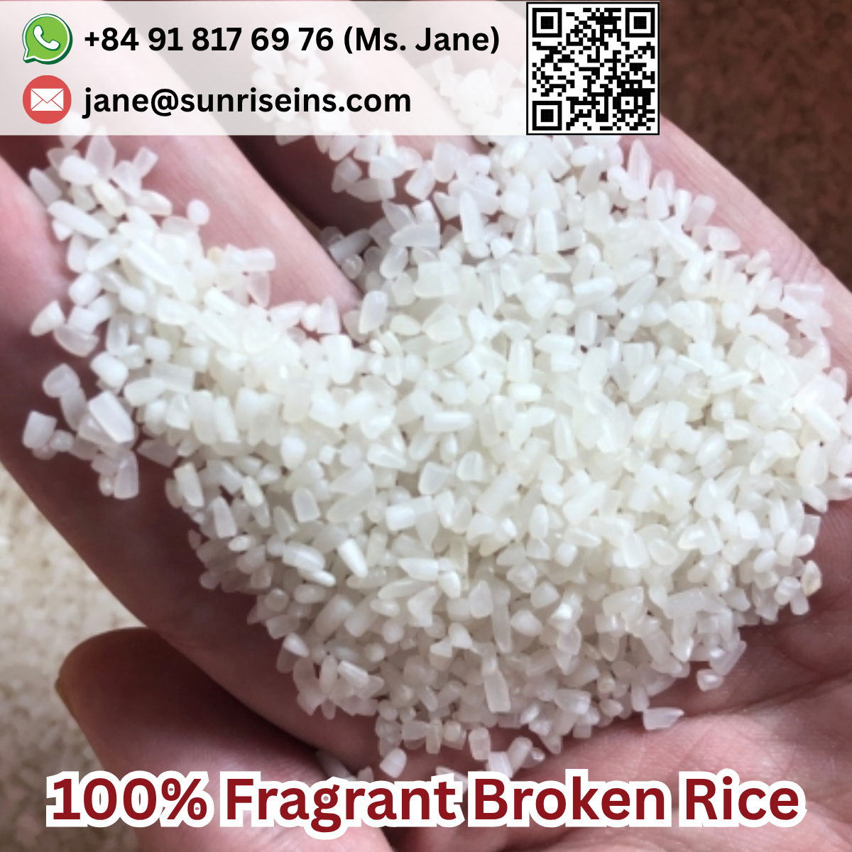 Premium 100% broken rice fragrant rice 