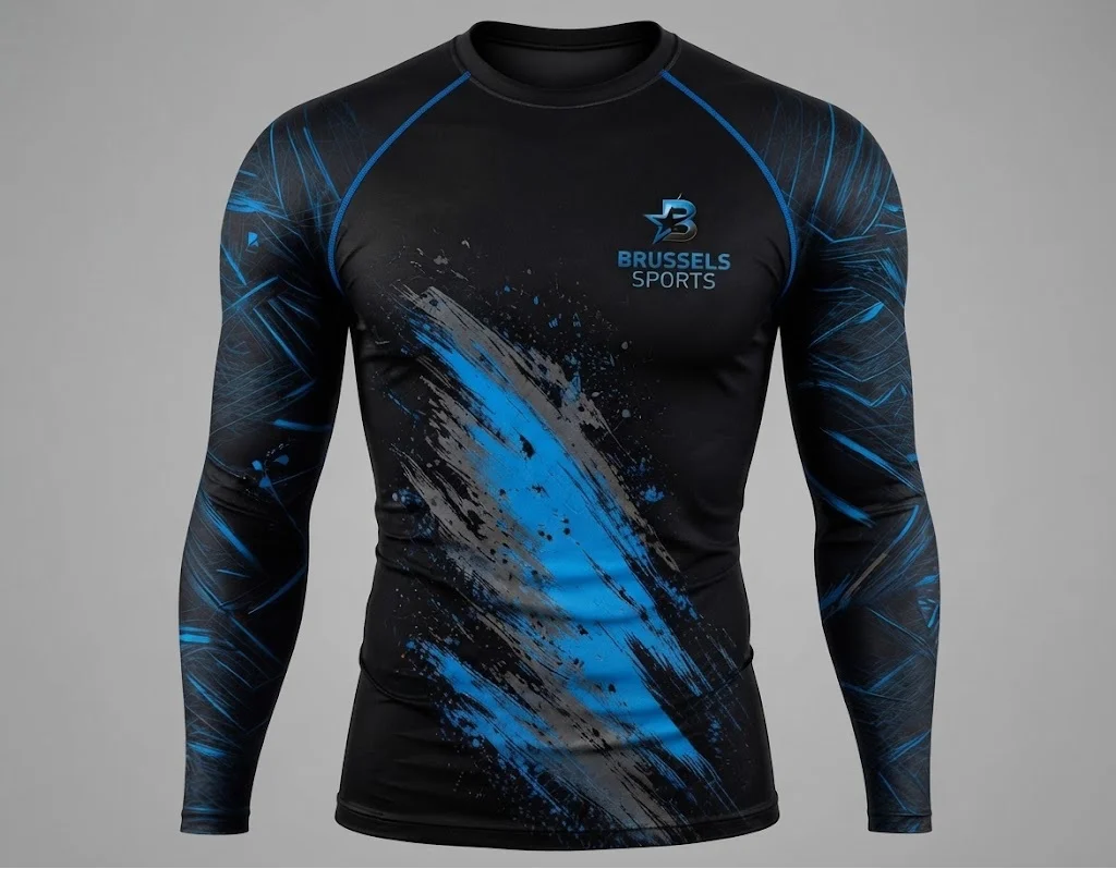 Custom Sports Rash Guard Compression Shirt for MMA Gym Training and Fitness