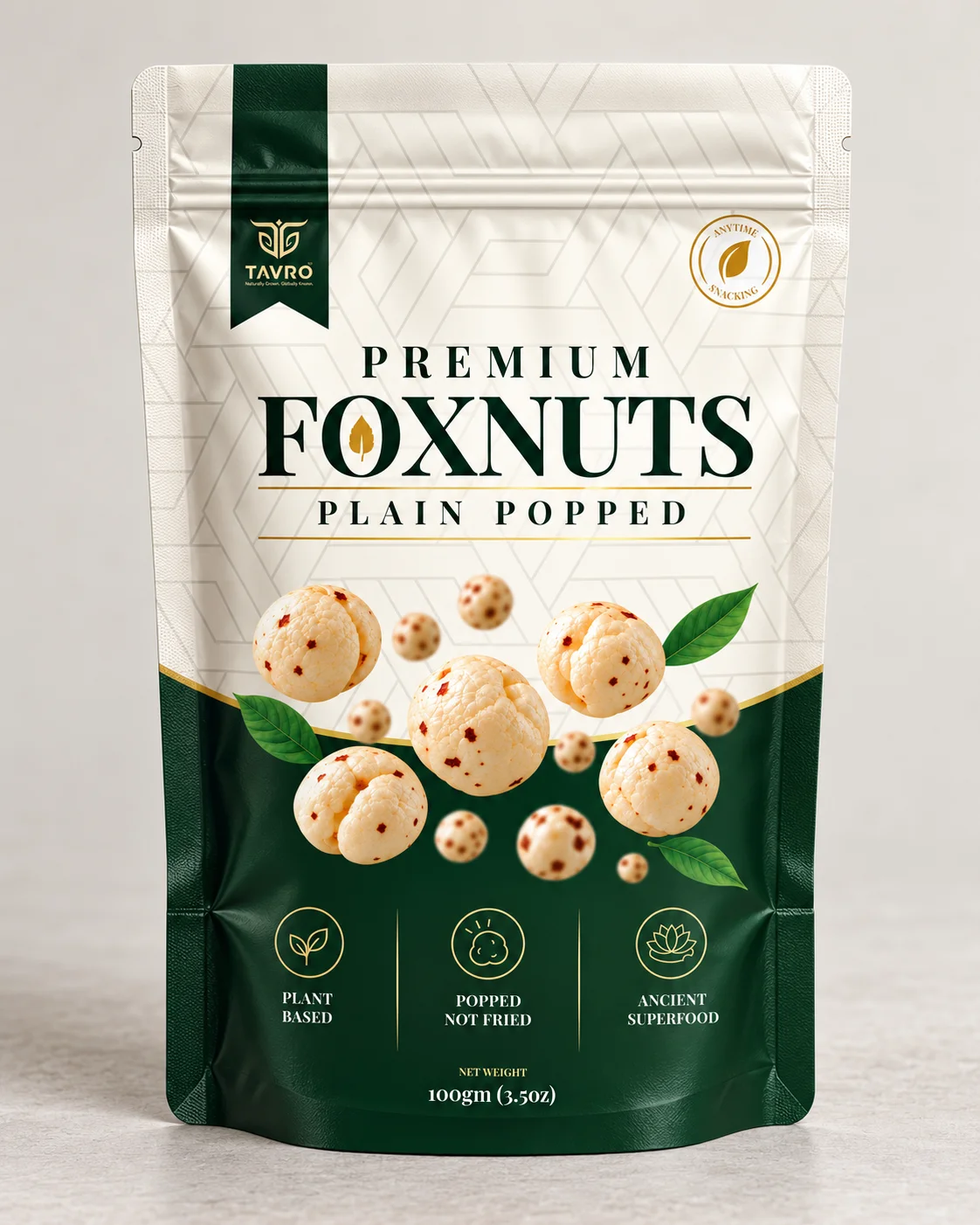 TAVRO Plain Popped Makhana (Fox Nuts)