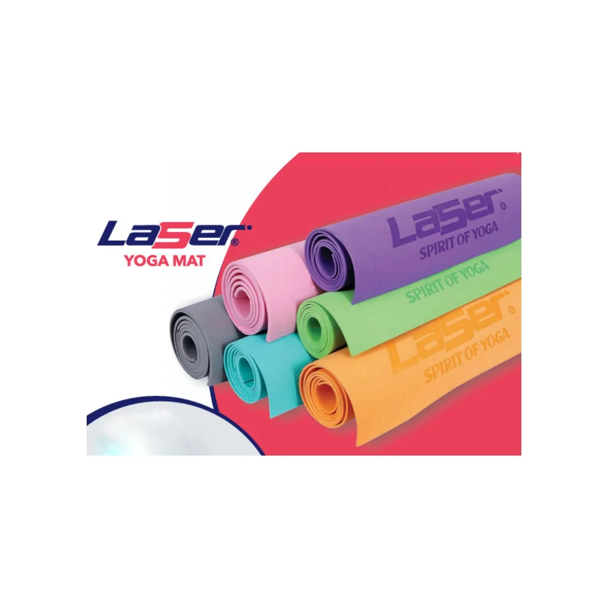 PVC Non-Slip Yoga Mat 6mm Thick 183x61cm