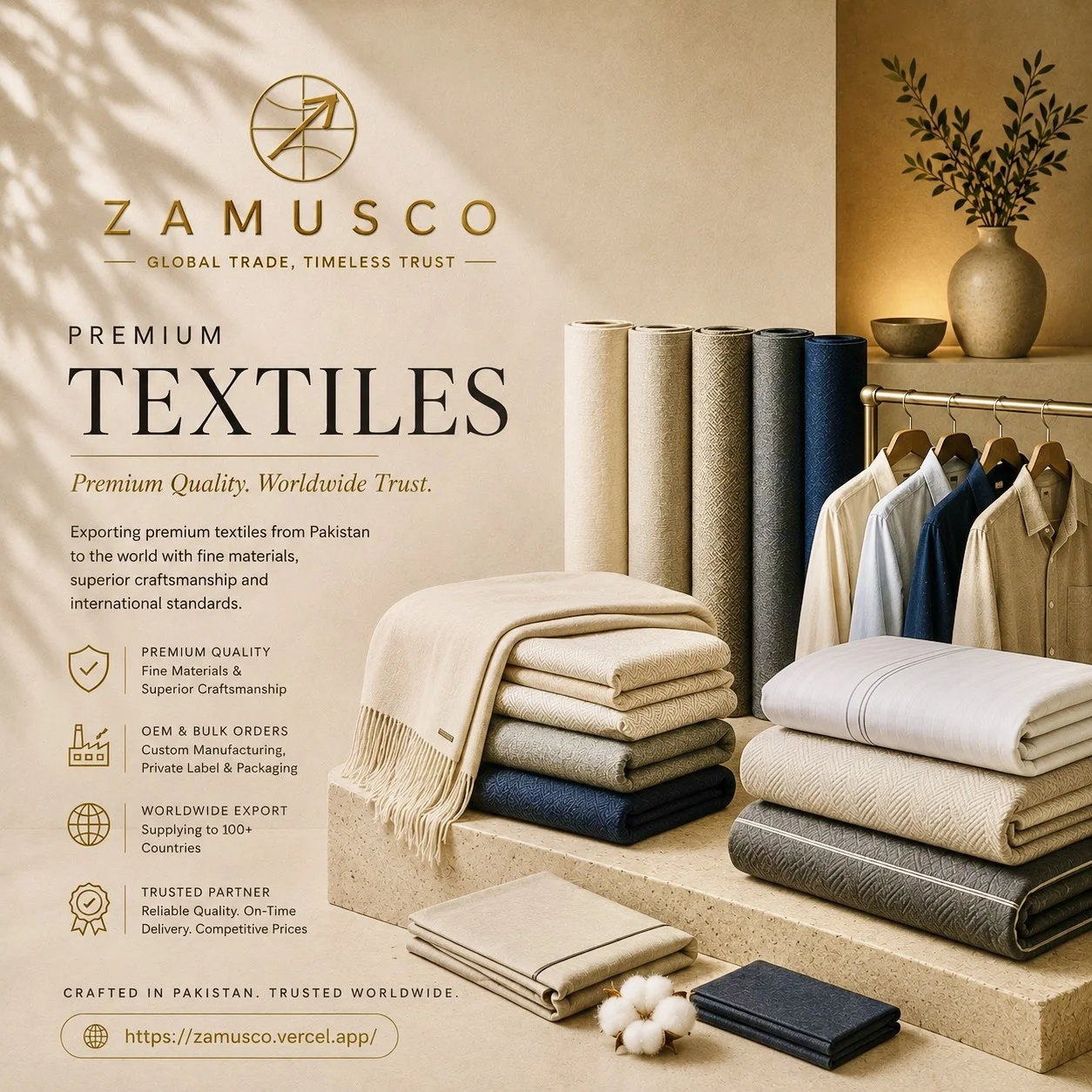 Premium Textiles — Crafted in Pakistan