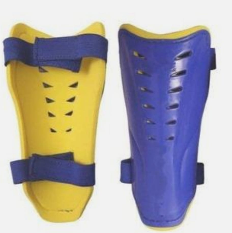 Yellow & Blue Protective Shin Guards 