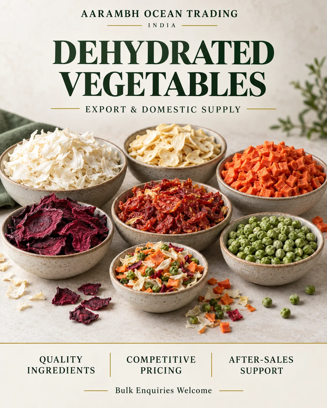 Dried Vegetable Customised Packing 100 gm to 2 kgs
