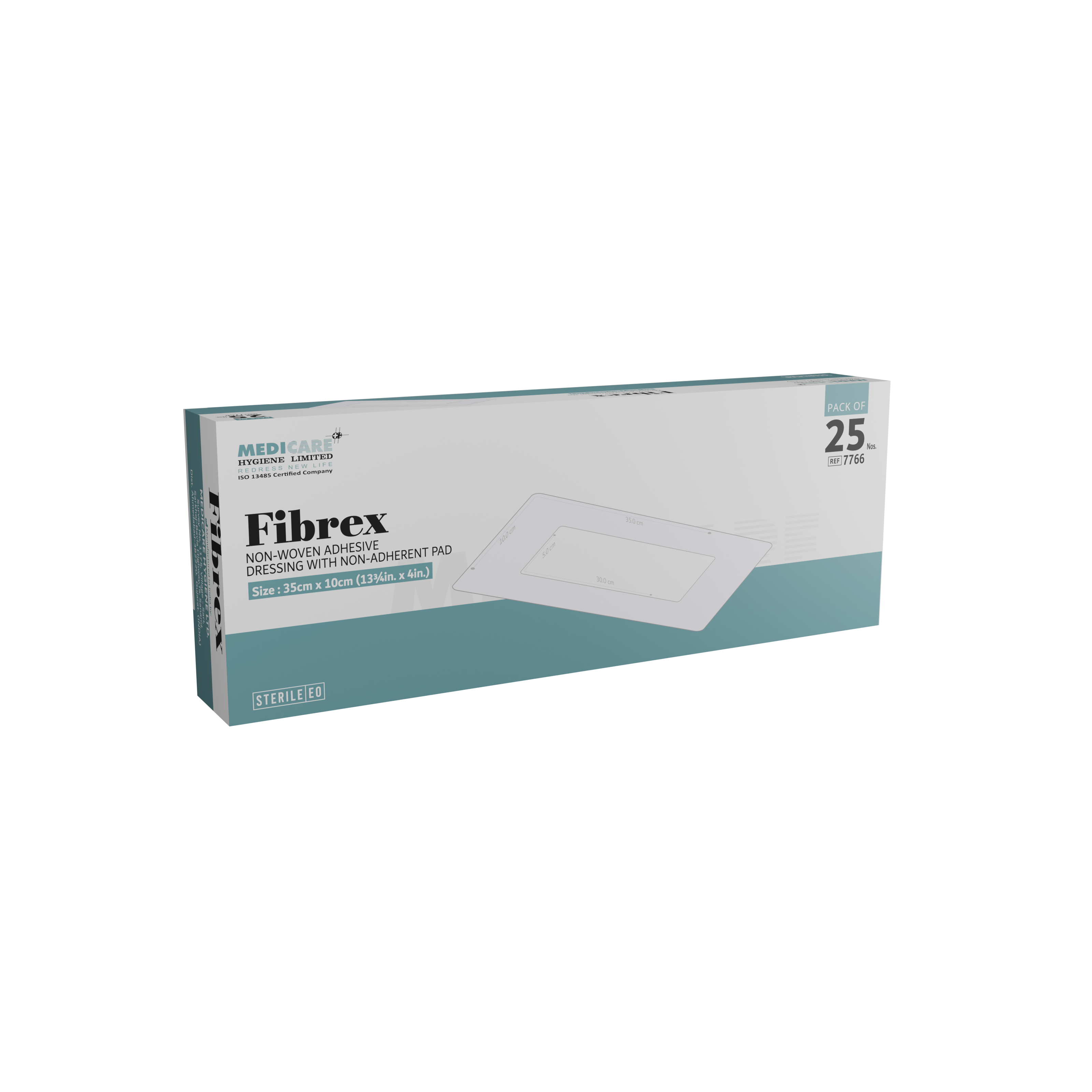 Medica Fibrex Non-Woven Adhesive Dressing With Non-Adherent Pad