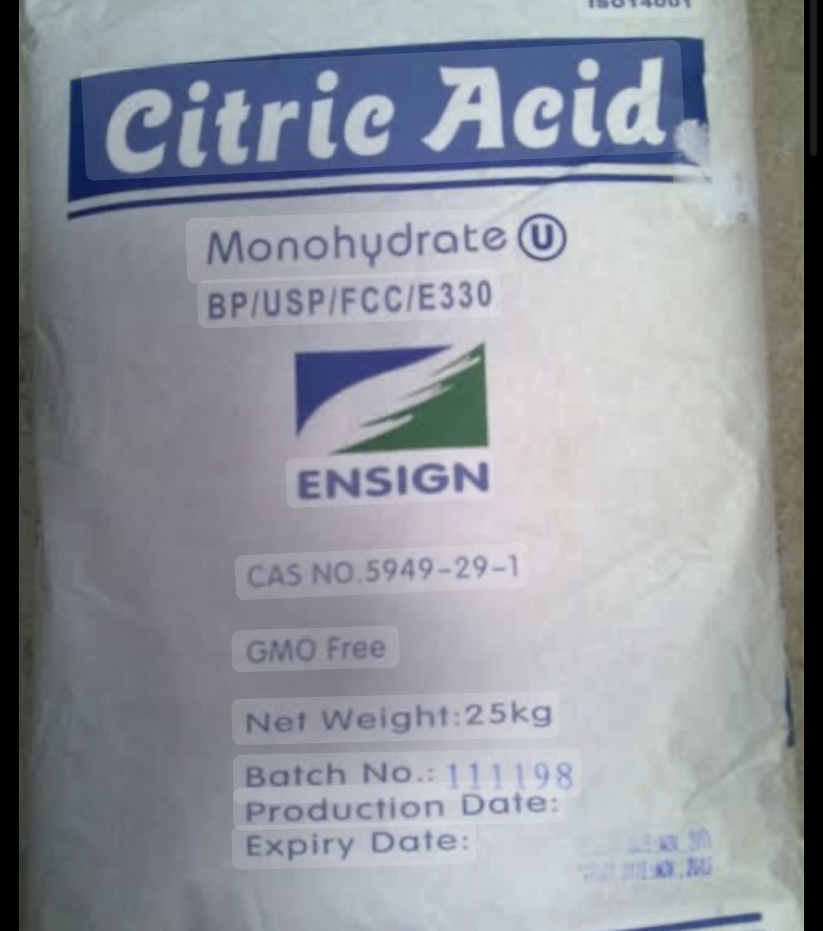 Citric acid