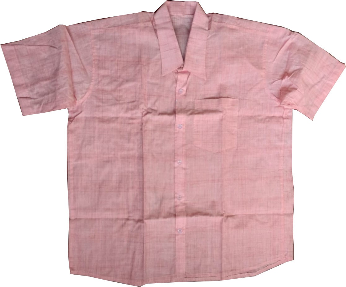 Classic Pink Cotton Short Sleeve Shirt 