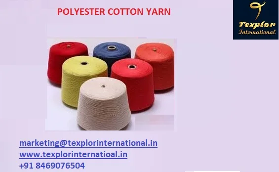 Polyester Cotton Blend Yarn  for Knitting and Weaving