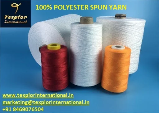 100% Polyester Spun Yarn for Knitting and Weaving