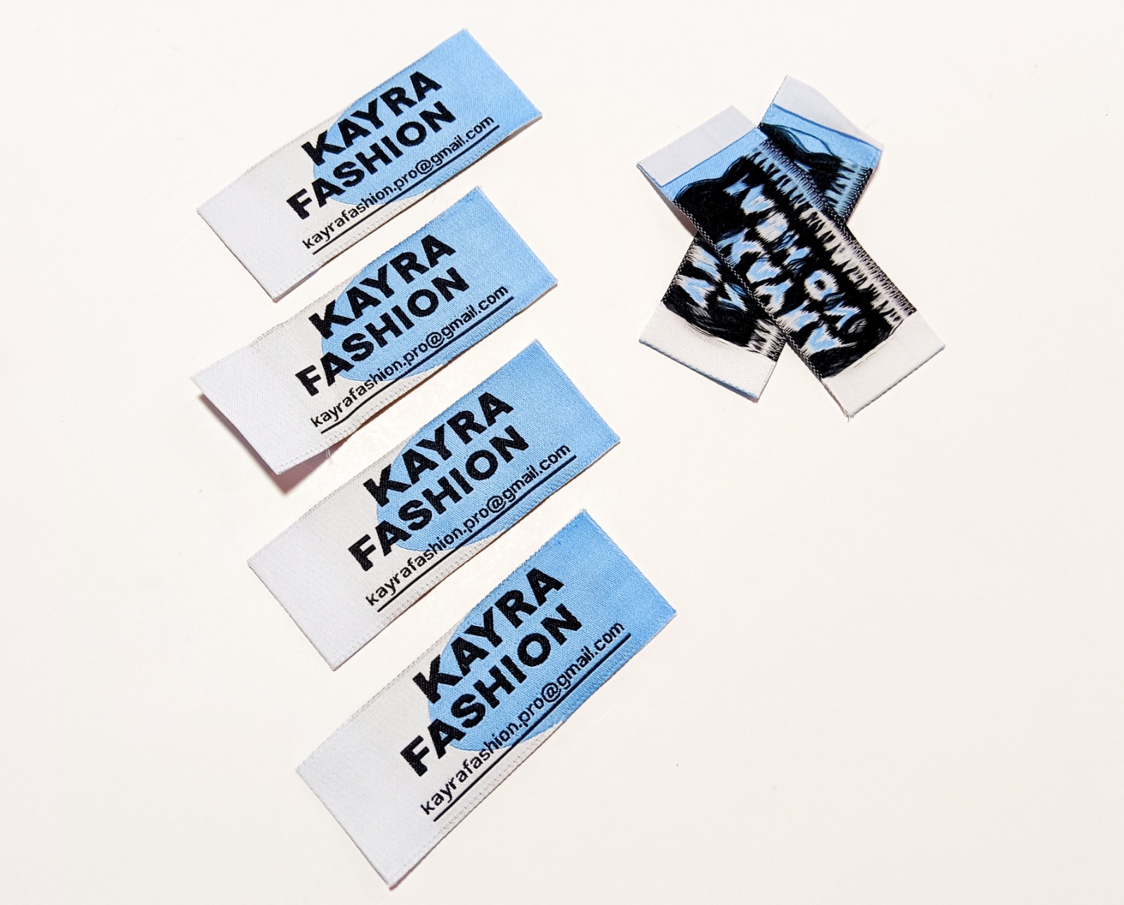 Cut Fold And Stitching Option For Woven Labels