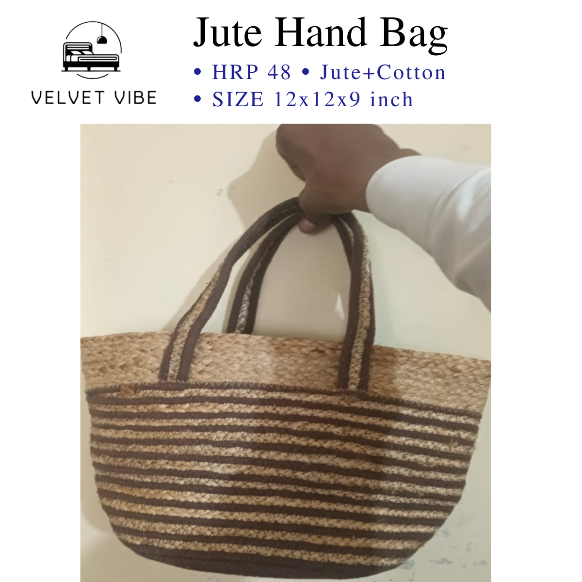 Sustainable Style: Velvet Vibe Jute & Cotton Handbag Collection