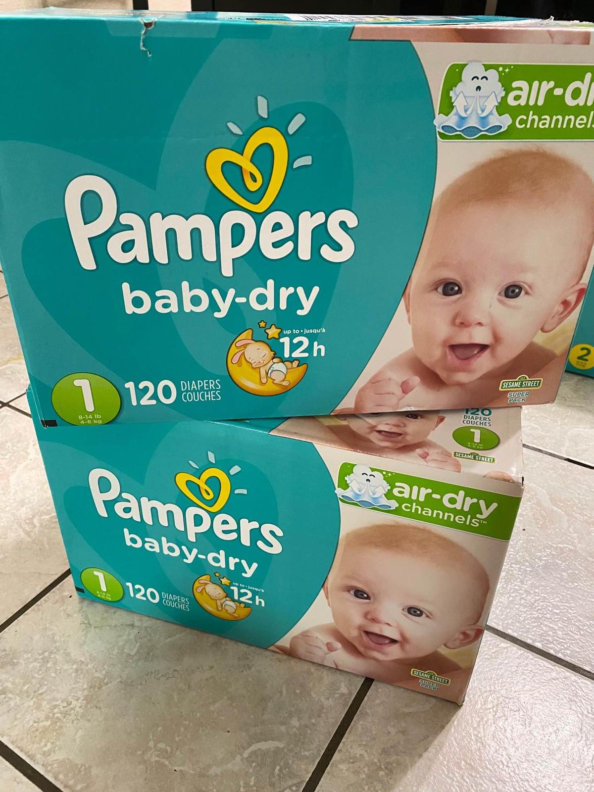 Pampers Baby Diapers Extra Protection Diapers, Size 1