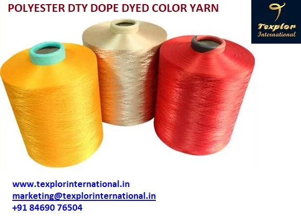 Polyeser Draw Textured Yarn (DTY)  Raw White, Black and Color Yarn for Knitting and Weaving