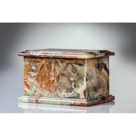 stone casket medium green onyx funeral cremation ashes